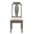 thumbnail image 2 of Beige Linen Upholstered Side Chairs for Living / Vintage Dining Style, 2 of 3