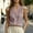 Pink, variant on Women Cotton Linen Notched V Neck Pleated Sleeveless Blouse Shirt Summer Loose Fit Tunic Tank Top S