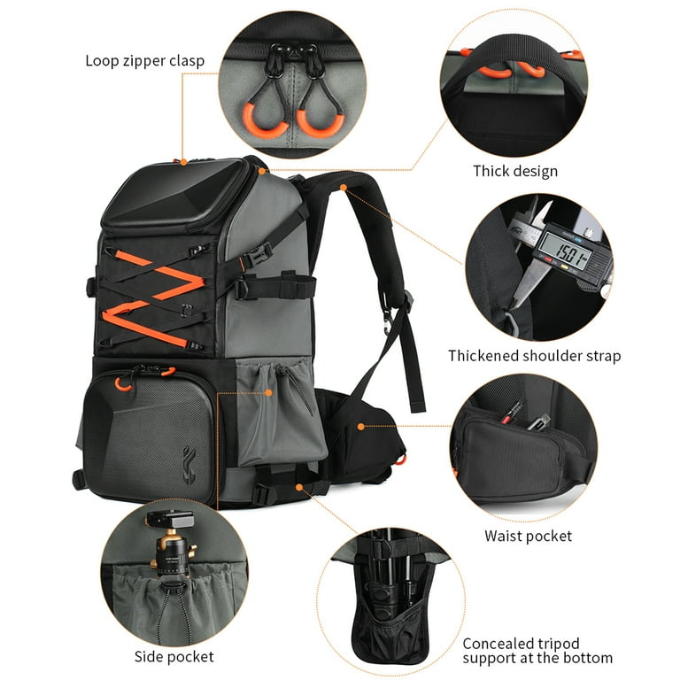 Large single compartment backpack top