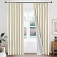 thumbnail image 1 of Cortinas Joydeco Pinch de lino plisado 100% opacas, 180 x 183 cm, 1 of 9