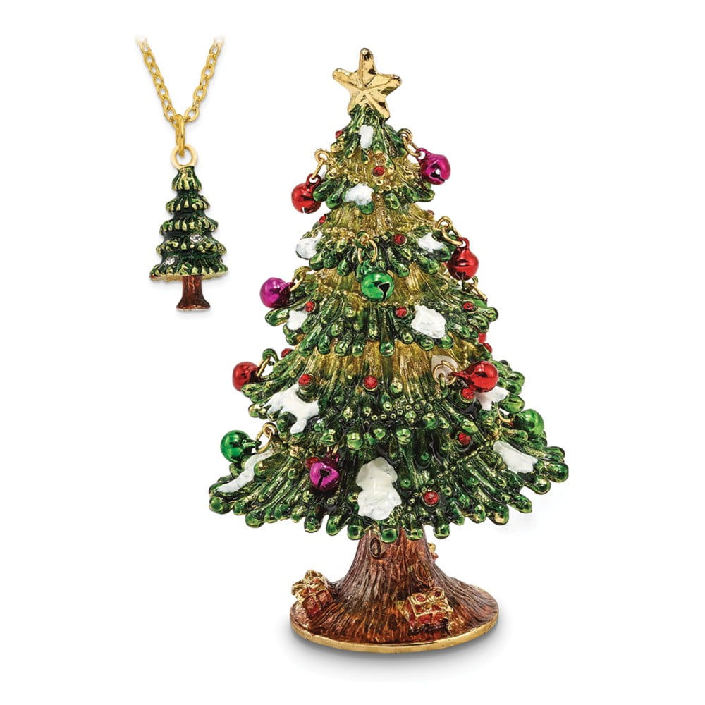 2pcs Stainless Steel Christmas Tree Charm, Tree Pendant, Christmas