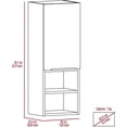thumbnail image 4 of TUHOME Mila Medicine Cabinet, One-Door Cabinet,Two Internal Shelves, Two External Shelves,Black, For Bathroom, 4 of 6