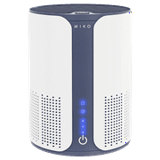 Miko Home Air Purifier with Multiple Speeds, Timer, True HEPA Filter to Safely Remove Dust, Pollen, Allergens, Odor - White/Grey