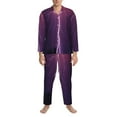 thumbnail image 4 of Kll Thunderstorm Violet Purple Sleepwear Mens Flannel Pajamas,Long Cotton Pj Set, 4 of 9