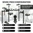 thumbnail image 4 of CazToi Professional 8 Piece Electric Drum Set with 5 Mesh Pads, 3 Cymbals and 2 Pedals On-Ear Headphones Included, 4 of 7