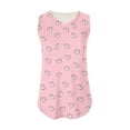 thumbnail image 5 of Plus Size Tank Tops for Women under $5 V-Neck Basic Casual Flowy Summer Sleeveless Print Tank T-Shirt Pink XL, 5 of 5