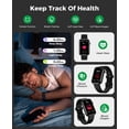 thumbnail image 3 of Reloj inteligente con rastreador de actividad física EGQINR con llamadas Bluetooth e IP67, 3 of 7
