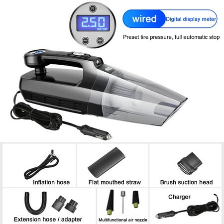 

Holiday Clearance! Dvkptbk Home Improvement Portable Handheld Car Vacuum Cleaner Inflator Compact And Large Suction Mini Vacuum Cleaner Inflator Wired Digital Display