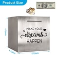 thumbnail image 3 of Piggy Bank HuaArt Make.Your.Dreams.Happen de acero inoxidable, 3 of 7