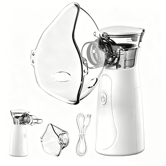 AJZIOJIRO Compact Handheld Compression Humidifier Ultrasonic Steam Inhaler for Home Bedroom Daily Breathing Care