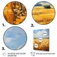 thumbnail image 3 of Designart "Gold and Sky Yellow Blue Prairies III" Landscape & Nature Floater Framed Canvas Print, 3 of 7