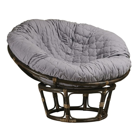 Hudson Comfort Housse de Coussin Papasan - Forme Matelassée, Tissu en Microfibre Doux, Housse de Coussin Papasan à Fermeture Éclair Seulement - 55 Pouces (Convient à un Coussin Papasan de 48-53 Pouces) Gris