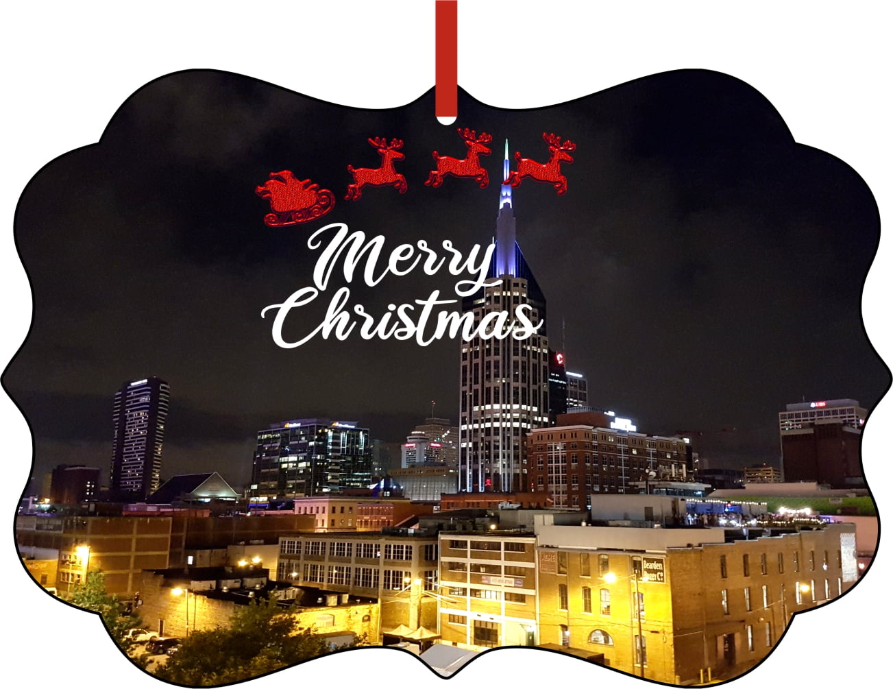 Nashville TN Christmas Ornament  Nashville Ornament Christmas DÃ©cor