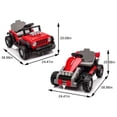 thumbnail image 4 of iRerts 12V Electric Ride on Cars, Powered Ride on Building Block Toys for Toddlers with Remote Control, Electric Truck Car/Kart-Switch Freely, Bluetooth, Music, LED Lights, 4 Wheel Suspension, Red, 4 of 13