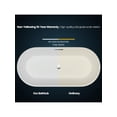 thumbnail image 3 of EastVita 67Inch Freestanding Bathtub. White Acrylic Streamline Stand Alone Soaking Bath Tubs For Adult With Overflow And Drain In Chrome. CUPC Certified. Perfect For Your Bathroom-Flora, 3 of 6