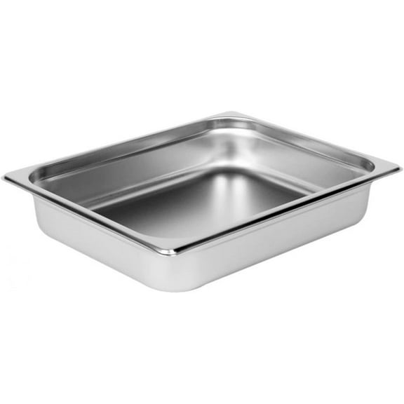 TrueCraftware- Half Size 2-1/2" Deep Stainless Steel Anti-Jamming Steam Pan 24 Gauge- Steam Food Pan Anti-Jam Steam Table Hotel Pan for Restaurant Family Events Personal Catering Use