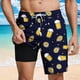 thumbnail image 1 of Ceisia Men's Beer & Lemon Print Loose Fit Quick Dry Beach Shorts with Inner Lining Multicolor XXL Gifts, 1 of 6