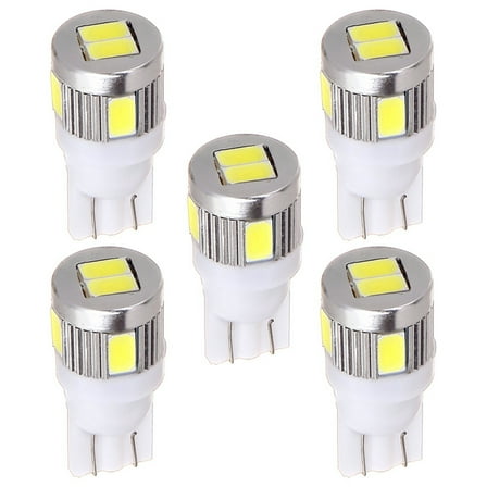 SCITOO 5x T10 LED White 6000K Super Bright:6-5730-SMD ets 194 168 W5W 175 2825 161 LED Bulb Fit for Interior Dome Map Trunk Light Error Free