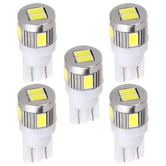 SCITOO 5x T10 LED White 6000K Super Bright:6-5730-SMD ets 194 168 W5W 175 2825 161 LED Bulb Fit for Interior Dome Map Trunk Light Error Free