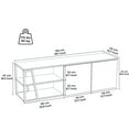 thumbnail image 4 of Manzoni TV Stand for TV 60 inches | 2 Drawers, Open Shelves and Metal Frames | White Finish, 4 of 8