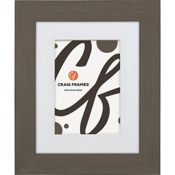 Craig Frames Jasper, 10x13 inch Country Whiskey Brown Picture Frame Matted for a 7x10 Photo