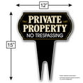 thumbnail image 3 of Private Property No Trespassing Sign - Reflective Dibond Aluminum 15" X12" Metal Yard Signs to Protect Your House, 3 of 8
