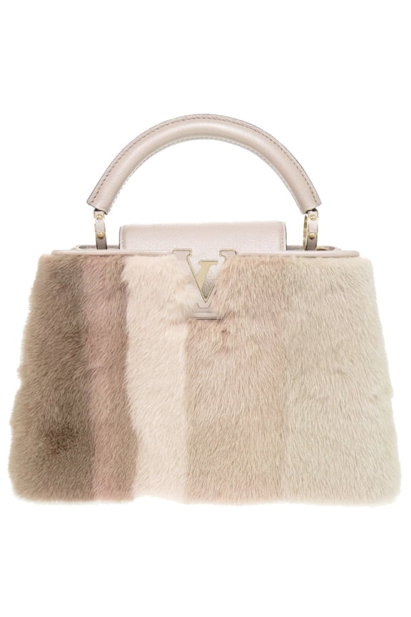 Pre-Owned Louis Vuitton Capucines BB Mink Champagne Pink Handbag LV 1183 LOUIS VUITTON