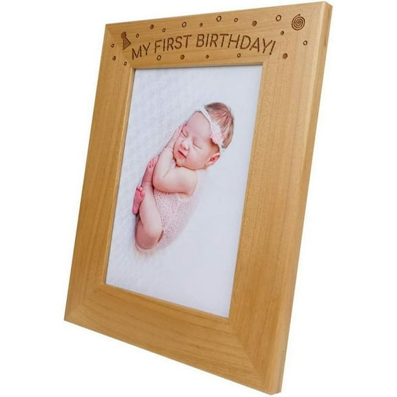 My 1st Birthday Custom Picture Frame, 1 Year Old Boy Girl, First Birthday, Kid Toddler Baby, Infant Picture Frame, Baby Photo Frame, 1 Happy Birthday (4x6 Vertical)