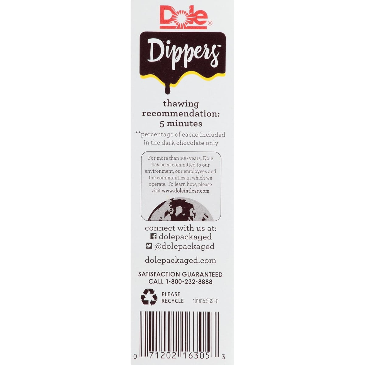 (6 Pack) Dole Dark Chocolate Frozen Banana Dippers, 1.55 oz