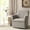 Grey, variant on 360 Degree Swivel Chair Cream - Metal Base, Solid Wood & Plywood Frame, No Assembly, Up To 300 Lbs Capacity Fabric, Attached Cushion, Max Weight