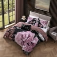 thumbnail image 5 of Bebejan Midnight Meadow 5 Piece Comforter Set, King, Black,  100% Cotton Sateen, Reversible, All Season, Cozy Comfort, 5 of 9
