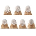 thumbnail image 2 of Delicate Flower Pattern Lace Turban Hot Girl Hair Scarf Sheer Triangle Headband for Women Photo Hair Accessory, 2 of 5