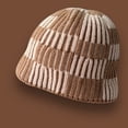 thumbnail image 3 of CoCopeaunts Plaid Beanies Hat Two-Colors Fashion All-Match Street Women Knitted Cap Autumn Winter Warm Thick Bucket Hats for Men, 3 of 8