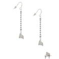 thumbnail image 2 of Delight Jewelry Silvertone 3-D Grand Piano - Silver-tone Long Sparkle Dangle French Earrings, 2 of 4