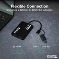 thumbnail image 2 of Plugable 4K HDMI Dual Monitor Adapter for USB 3.0 and USB-C, Compatible with Windows and Mac, 2 of 8