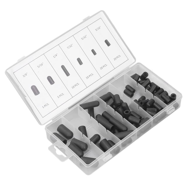 Kit Surtido De Tapones Para Sombreros De Vacío, Caucho Resistente A Altas Temperaturas De 5/32 Pulgadas A 3/8 Pulgadas, Tapones Para Sombreros De Vacío Negros A Prueba De Fugas,