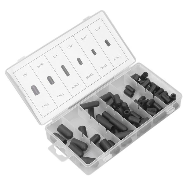 Kit Surtido De Tapones Para Sombreros De Vacío, Caucho Resistente A Altas Temperaturas De 5/32 Pulgadas A 3/8 Pulgadas, Tapones Para Sombreros De Vacío Negros A Prueba De Fugas,