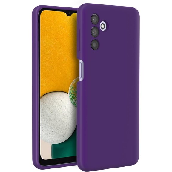 Galaxy A13 5G Case, Samsung A13 5G Case Liquid Silicone Case Dual Layer Hybrid Hard PC Soft Silicone Gel Rubber Bumper Slim Fit Shockproof Protective Phone Case for Samsung Galaxy A13 5G,Purple