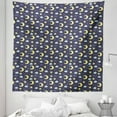 thumbnail image 1 of Saying Tapestry, Sleeping Moons Clouds Stars with Hats Night Composition, Fabric Wall Hanging Decor for Bedroom Living Room Dorm, 5 Sizes, Dark Purple Pale Blue, by Ambesonne, 1 of 1