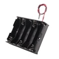 thumbnail image 2 of 5 x 1.5V AA Battery Slot Holder Case Box Wire Black, 2 of 5