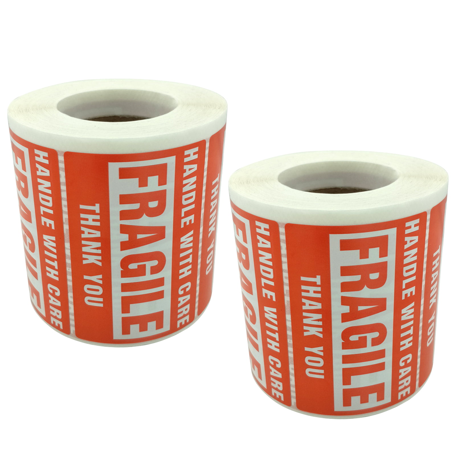 2rolls Packaging Shipping Label Express Warning Fragile Sticker Handle With Care 