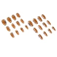 thumbnail image 3 of Fake Nails SXTSZJ, acrílico con diseño de rayas de tigre en forma de almendra, 24 unidades, 3 of 6