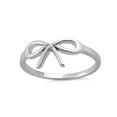thumbnail image 3 of 925 Sterling Silver Oxidized Platinum Plated Ribbon Women Valentines Day Gifts Ring, 3 of 4