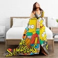 thumbnail image 5 of Simpsons Blankets Ultra Soft Flannel Blanket All Season Fuzzy Blanket Fluffy Cozy Blanket For Couch Bed Sofa 60"X50", 5 of 9