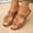 Brown, variant on Women's Flat Slide Sandals Open Toe Crisscross Strap Casual Spring/Summer Shoes with Non Slip Comfortable Sandals for Women Plus Size Available