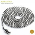 thumbnail image 5 of Stainless Steel Silver Ball Chain by INFINIQUE CREATIONS - Bracelet and Silver Necklace for Women and Men, 1mm-5mm, 7'-38', Silver - 1 Pack, 5 of 5