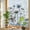 SaddleBrown, variant on Farmhouse Owl Privacy Window Film, Decorative Stained Glass Window Film, Country Envelope Postmark Rustic Botancial Resuable Rainbow Static Cling for Home Bathroom Living Room Glass Door 17.7"x39.3"