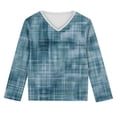 thumbnail image 4 of bbymog Long Sleeve Girls Shirts Fashion Printed Casual V Neck Pullover Tops Girls Tshirts Light Blue C 5 Years, 4 of 8