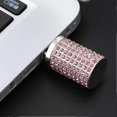 thumbnail image 2 of Pink Cylindrical Rhinestone Portable USB Flash Drive High Speed U Disk Memory Stick (64G), 2 of 5