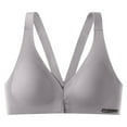 thumbnail image 6 of S LUKKC LUKKC Front Closure Bras for Women Plus Size Front Button Bras Full Coverage No Underwire Wireless Push Up Bra Comfort Sleeping Bra Everyday Bras, 6 of 9